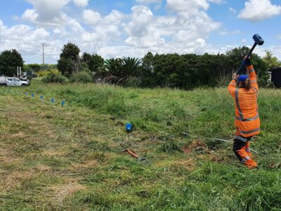 MASW performed in the field